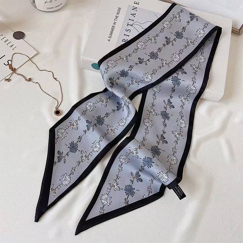 Vintage Floral Silk Silk Scarf - Ethnic Fashion Design ulasan dan harga