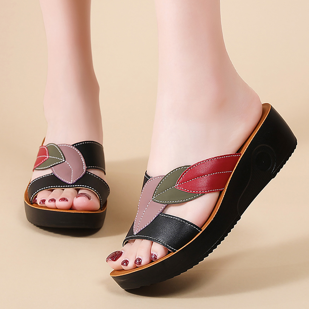 Women's Thick-Soled Wedge Snea - Ethnic Modern Fashion ulasan dan harga