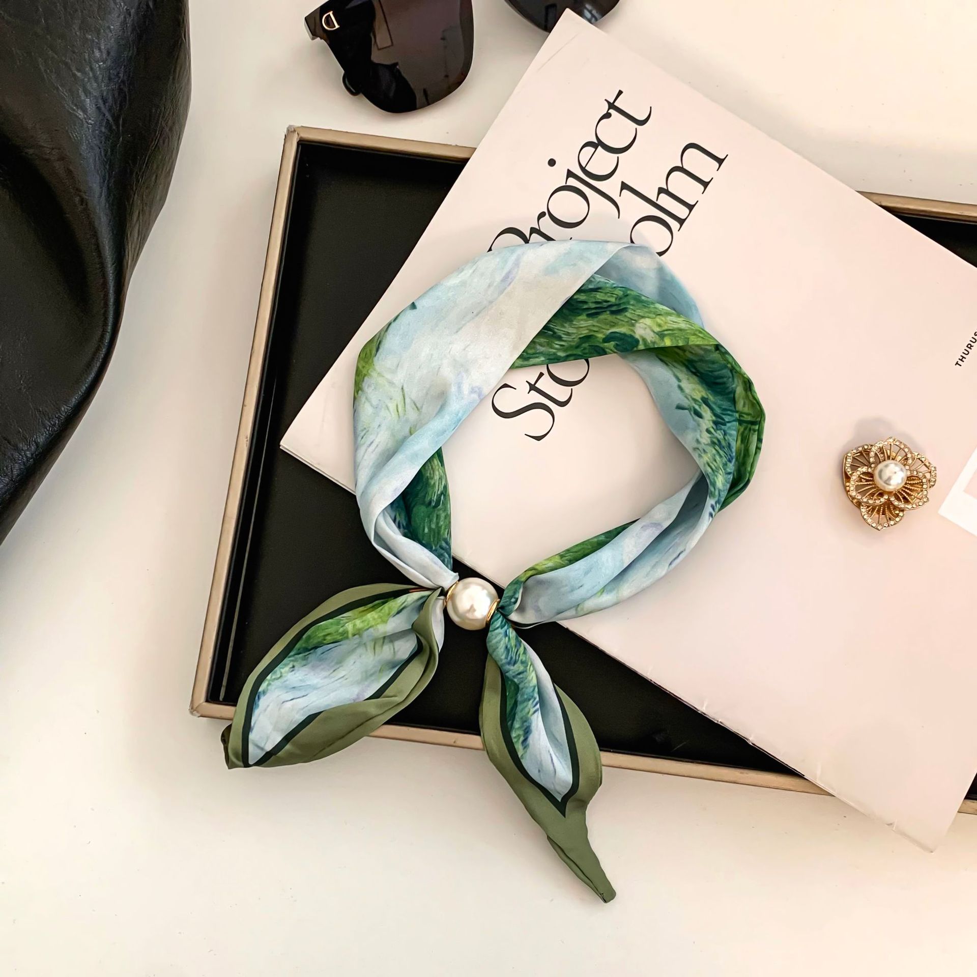 Cashew Flower Silk Scarf Effor - Ethnic Fashion Design ulasan dan harga