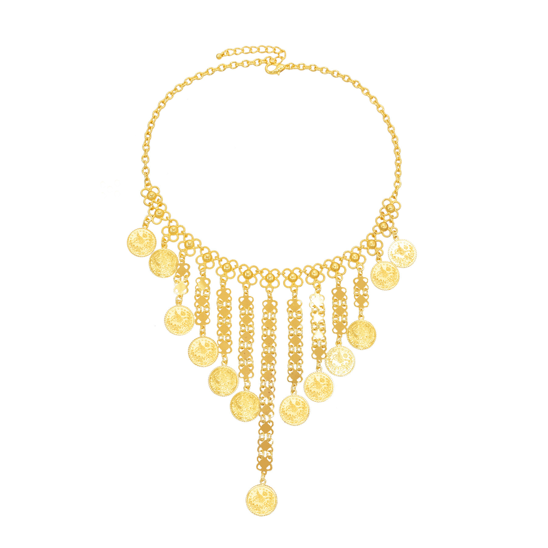 Gold Color Coins Long Chains T - Ethnic Fashion Co In ulasan dan harga