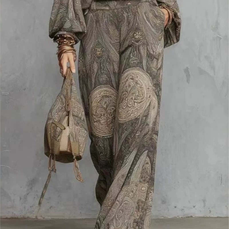 Boho Paisley Print Two-Piece S - Ethnic Fashion Design ulasan dan harga