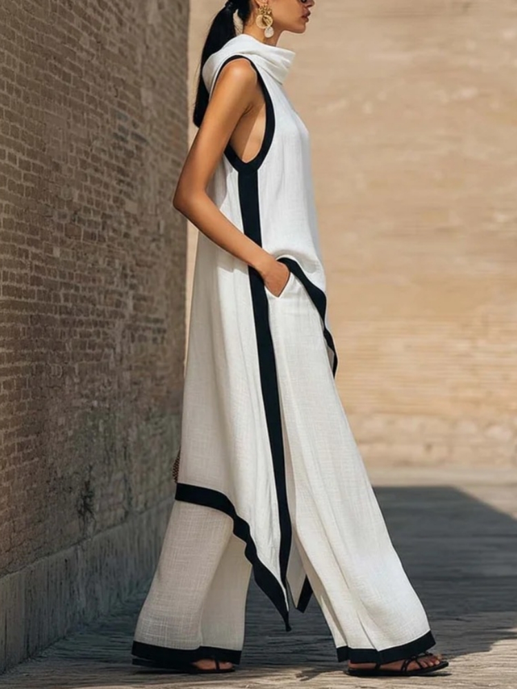 Women's linen Contrast Color S - Ethnic Fashion Design ulasan dan harga